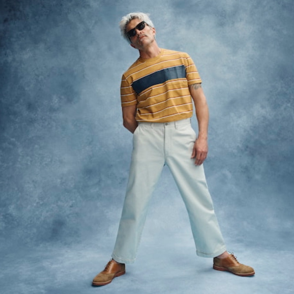 BEAMS Plus for J.Crew "Old Boy Surf Club" Crewneck Striped Short Sleeve Tee